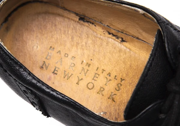 バーニーズニューヨークBARNEYS NEW YORK コルクソールレザーウイングチップシューズ 黒36(23位) K-103055_013