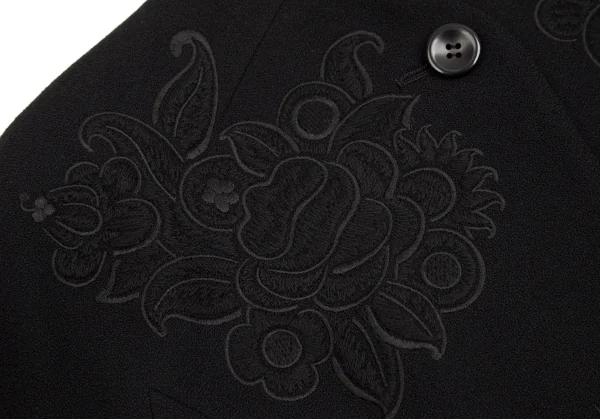 ケンゾーKENZO ウール花柄刺繍セットアップ 黒2 K-103063_005