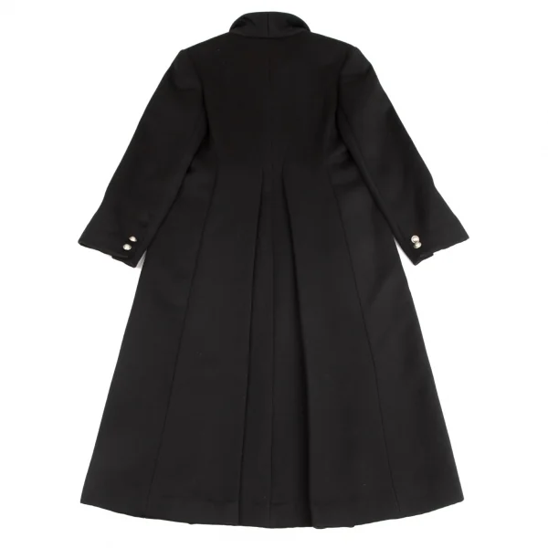 ケンゾーKENZO ウールメタルボタンショールカラーロングコート 黒38 K-103064_017