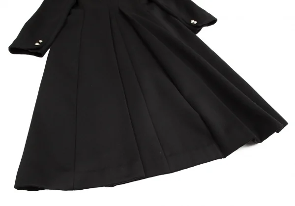 ケンゾーKENZO ウールメタルボタンショールカラーロングコート 黒38 K-103064_018