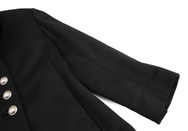 ケンゾーKENZO ウールメタルボタンショールカラーロングコート 黒38 K-103064_008