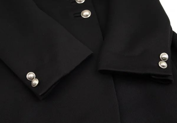 ケンゾーKENZO ウールメタルボタンショールカラーロングコート 黒38 K-103064_009