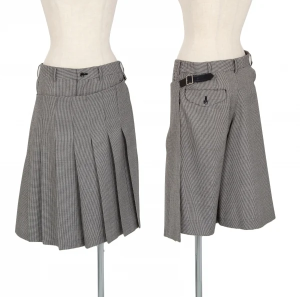 ブラック コムデギャルソンBLACK COMME des GARCONS ウールハウンドトゥースセットアップスーツ 白黒XS/M K-103076_011