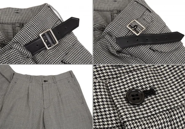 ブラック コムデギャルソンBLACK COMME des GARCONS ウールハウンドトゥースセットアップスーツ 白黒XS/M K-103076_013