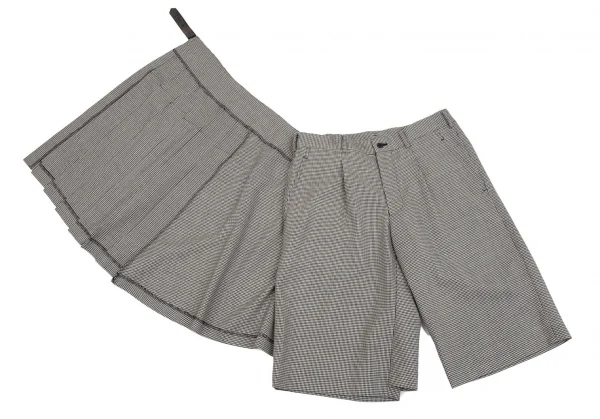 ブラック コムデギャルソンBLACK COMME des GARCONS ウールハウンドトゥースセットアップスーツ 白黒XS/M K-103076_014