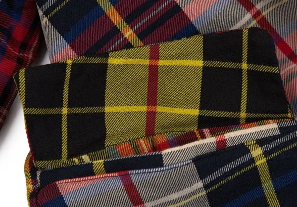 コムコム コムデギャルソンCOMME des GARCONS ポリシワ加工マドラスチェックジャケット マルチSS K-103088_010