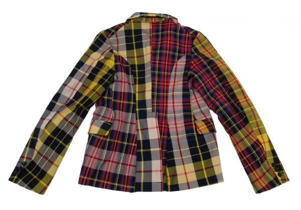 コムコム コムデギャルソンCOMME des GARCONS ポリシワ加工マドラスチェックジャケット マルチSS K-103088_014