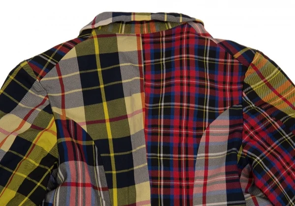 コムコム コムデギャルソンCOMME des GARCONS ポリシワ加工マドラスチェックジャケット マルチSS K-103088_015