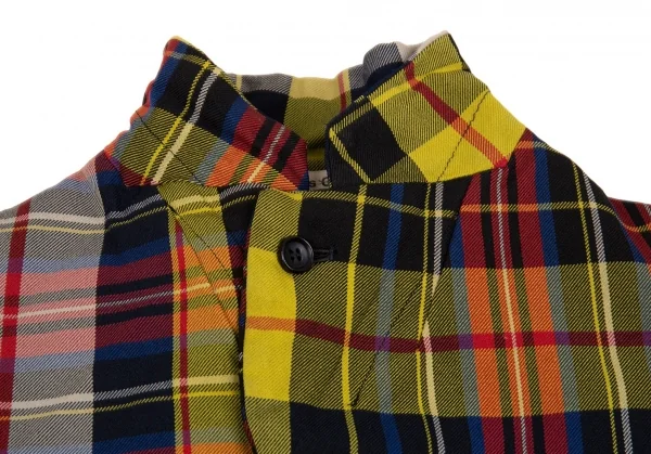 コムコム コムデギャルソンCOMME des GARCONS ポリシワ加工マドラスチェックジャケット マルチSS K-103088_005