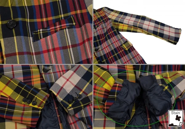 コムコム コムデギャルソンCOMME des GARCONS ポリシワ加工マドラスチェックジャケット マルチSS K-103088_006