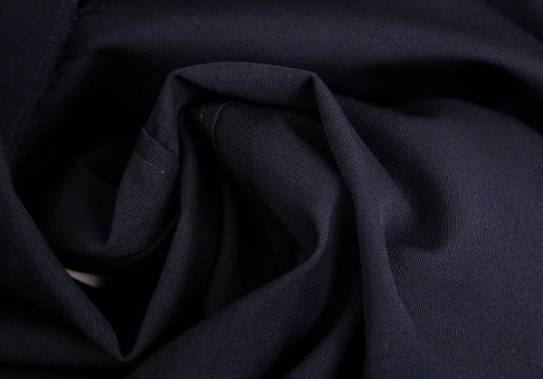 コムデギャルソンCOMME des GARCONS ウールギャバセンターカッティング裁ち切りハーフラップパンツ 紺S K-103114_013