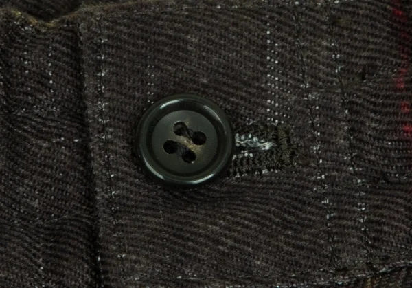 コムデギャルソン オムドゥCOMME des GARCONS HOMME DEUX ポリセンタータックデザインチェックテーパードパンツ カーキM K-103136_004