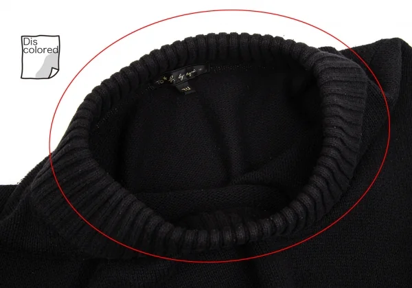 トゥービー バイ アニエスベーTo b.by agnes b. コットンアクリルロゴ刺繍ドルマンニットセーター 黒TU K-103173_005