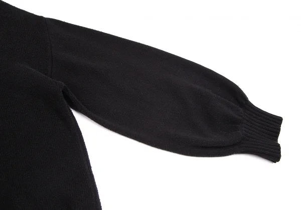 トゥービー バイ アニエスベーTo b.by agnes b. コットンアクリルロゴ刺繍ドルマンニットセーター 黒TU K-103173_006