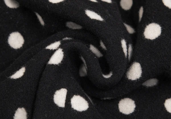 トゥービー バイ アニエスベーTo b.by agnes b. ウールナイロンドットベルト付きワンピース 黒38 K-103175_012