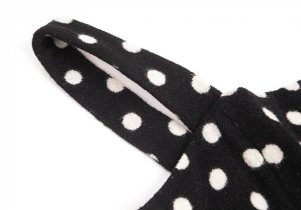 トゥービー バイ アニエスベーTo b.by agnes b. ウールナイロンドットベルト付きワンピース 黒38 K-103175_004