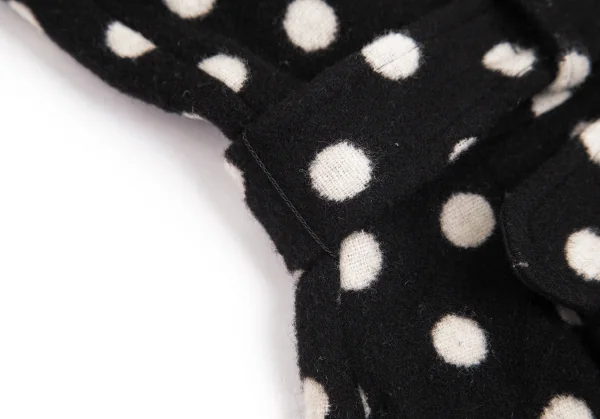 トゥービー バイ アニエスベーTo b.by agnes b. ウールナイロンドットベルト付きワンピース 黒38 K-103175_006