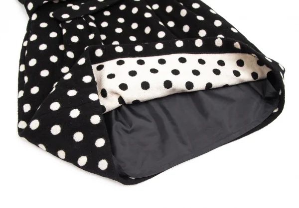 トゥービー バイ アニエスベーTo b.by agnes b. ウールナイロンドットベルト付きワンピース 黒38 K-103175_008