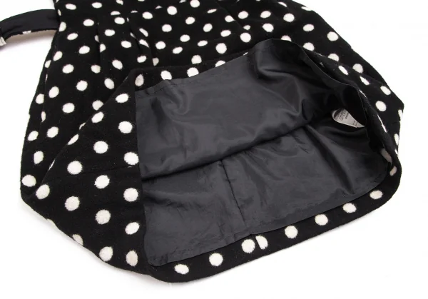 トゥービー バイ アニエスベーTo b.by agnes b. ウールナイロンドットベルト付きワンピース 黒38 K-103175_009