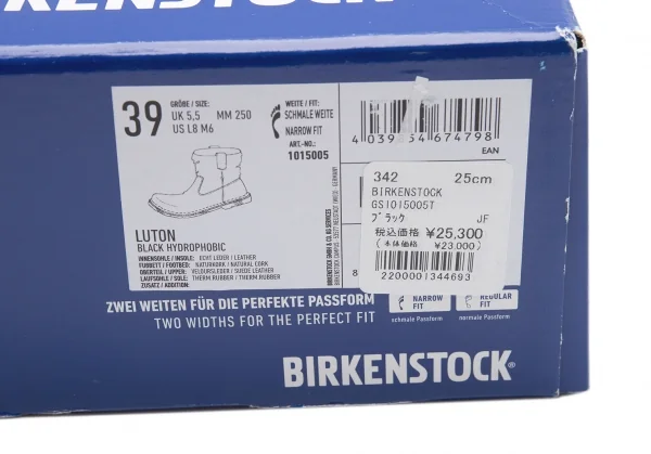ビルケンシュトックBIRKENSTOCK LUTON ルートン スウェードサイドジップショートブーツ 黒39(25cm位) K-103199_012