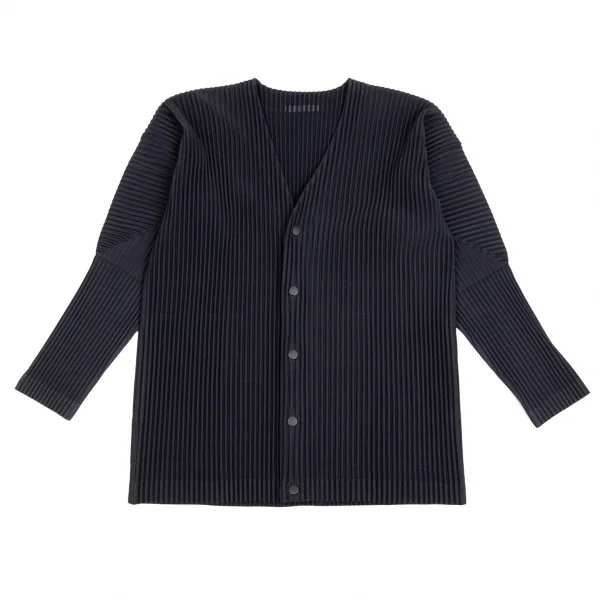 オムプリッセ イッセイ ミヤケHOMME PLISSE ISSEY MIYAKE プリーツスナップボタンカーディガン 紺2 K-103203_002