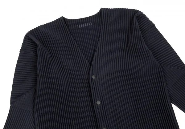 オムプリッセ イッセイ ミヤケHOMME PLISSE ISSEY MIYAKE プリーツスナップボタンカーディガン 紺2 K-103203_003