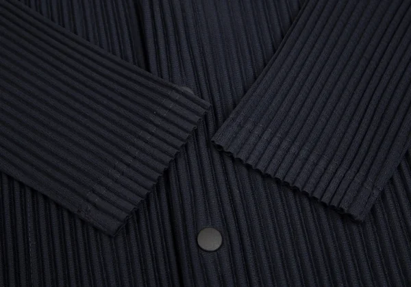 オムプリッセ イッセイ ミヤケHOMME PLISSE ISSEY MIYAKE プリーツスナップボタンカーディガン 紺2 K-103203_007