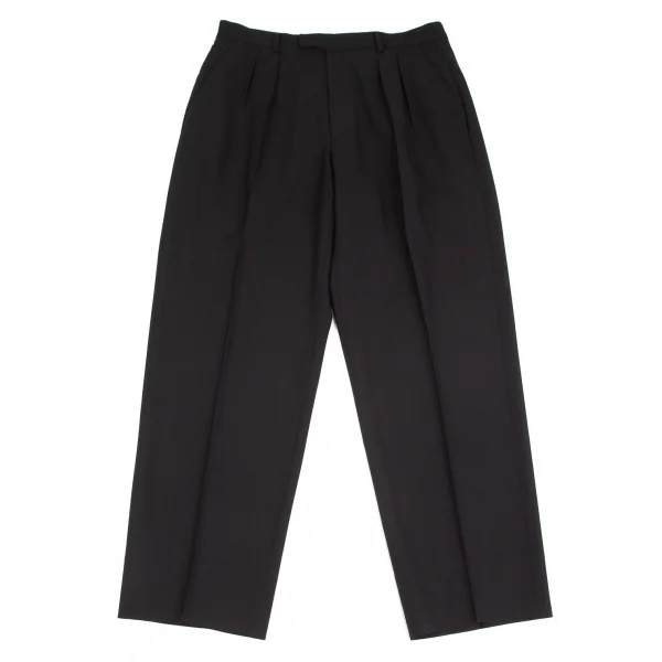 ダナキャラン DONNA KARAN SIGNATURE ウールナイロンタックテーパードパンツ 黒34 K-103212_001