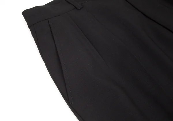 ダナキャラン DONNA KARAN SIGNATURE ウールナイロンタックテーパードパンツ 黒34 K-103212_003