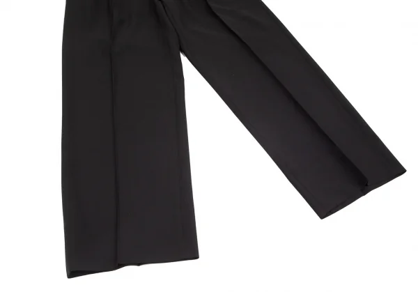 ダナキャラン DONNA KARAN SIGNATURE ウールナイロンタックテーパードパンツ 黒34 K-103212_005
