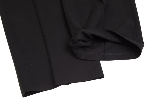 ダナキャラン DONNA KARAN SIGNATURE ウールナイロンタックテーパードパンツ 黒34 K-103212_006