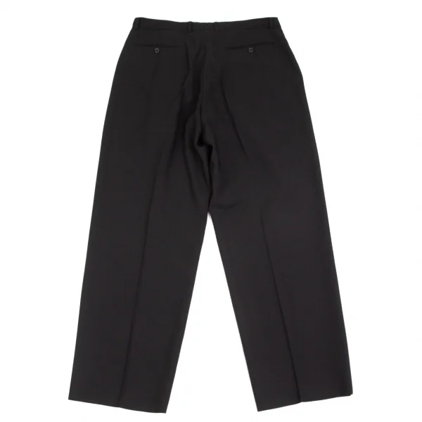 ダナキャラン DONNA KARAN SIGNATURE ウールナイロンタックテーパードパンツ 黒34 K-103212_007