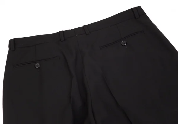 ダナキャラン DONNA KARAN SIGNATURE ウールナイロンタックテーパードパンツ 黒34 K-103212_008