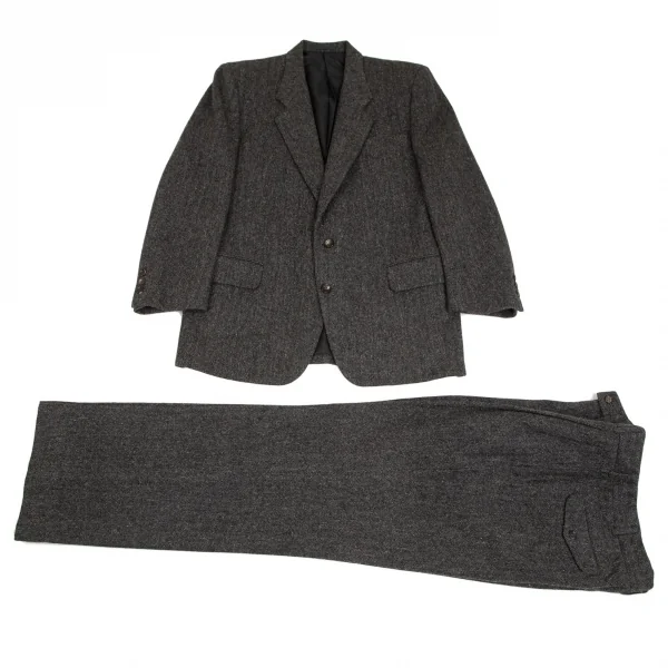 コムデギャルソン オムCOMME des GARCONS HOMME デカオムウールナイロンヘリンボーン2Bジャケット グレーM K-103214_014
