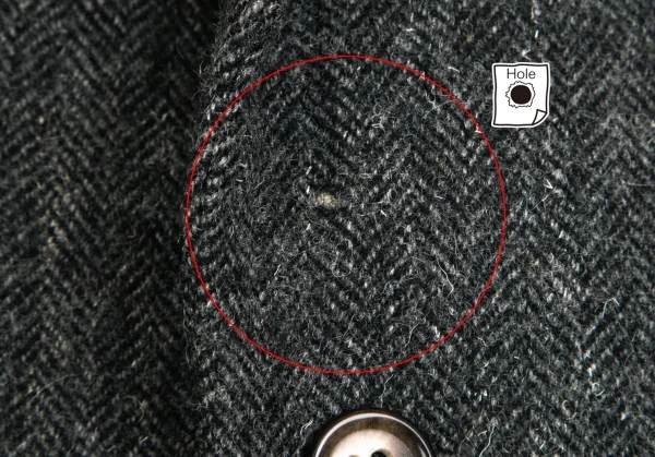 コムデギャルソン オムCOMME des GARCONS HOMME デカオムウールナイロンヘリンボーン2Bジャケット グレーM K-103214_004