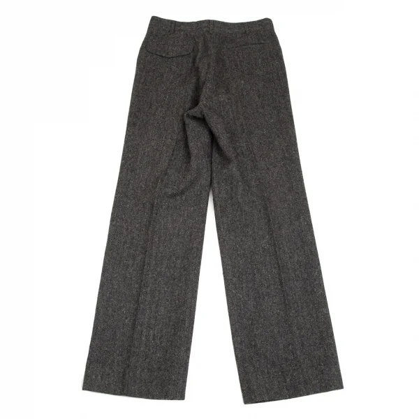 コムデギャルソン オムCOMME des GARCONS HOMME デカオムウールナイロンヘリンボーンツータックスリムパンツ グレーM K-103215_009