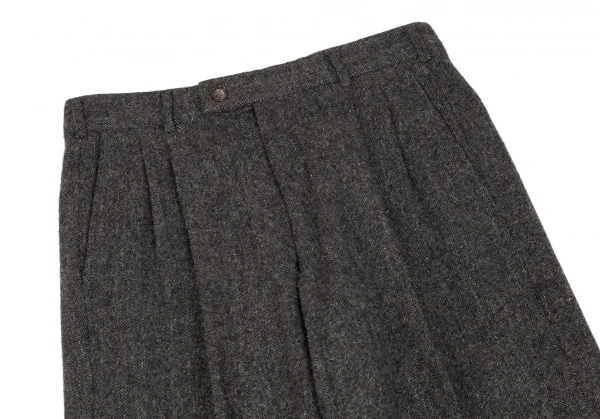 コムデギャルソン オムCOMME des GARCONS HOMME デカオムウールナイロンヘリンボーンスーツセットアップ グレーM K-103216_012