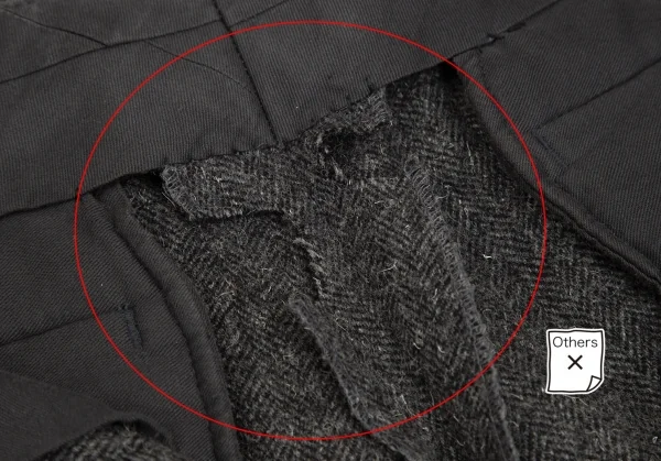 コムデギャルソン オムCOMME des GARCONS HOMME デカオムウールナイロンヘリンボーンスーツセットアップ グレーM K-103216_015