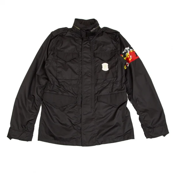 ミハラヤスヒロ×ジャイアントキリングIHARA YASUHIRO×GIANT KILLING ポリ裏メッシュ迷彩切替-65ミリタリージャケット 黒赤黄M K-103222_001