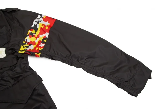 ミハラヤスヒロ×ジャイアントキリングIHARA YASUHIRO×GIANT KILLING ポリ裏メッシュ迷彩切替-65ミリタリージャケット 黒赤黄M K-103222_010