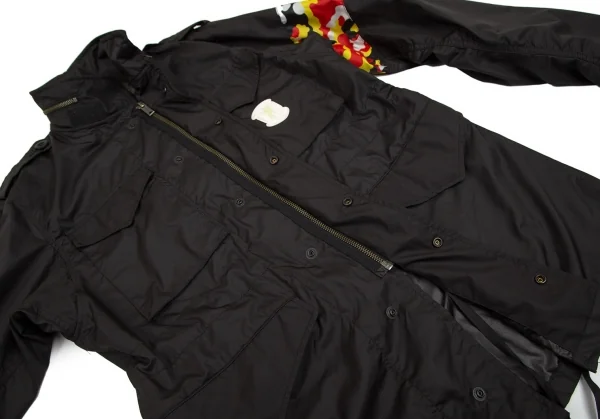 ミハラヤスヒロ×ジャイアントキリングIHARA YASUHIRO×GIANT KILLING ポリ裏メッシュ迷彩切替-65ミリタリージャケット 黒赤黄M K-103222_014