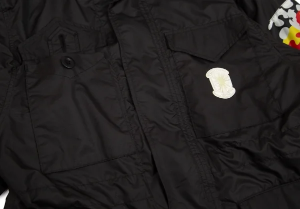 ミハラヤスヒロ×ジャイアントキリングIHARA YASUHIRO×GIANT KILLING ポリ裏メッシュ迷彩切替-65ミリタリージャケット 黒赤黄M K-103222_008