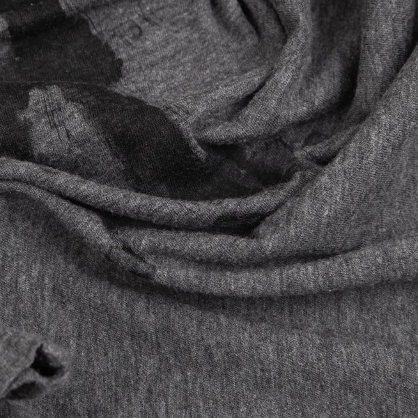 カドリールラングルqua drille rangle 水墨画手刷りプリントTシャツ チャコール1 K-103236_010