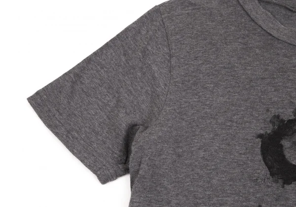 カドリールラングルqua drille rangle 水墨画手刷りプリントTシャツ チャコール1 K-103236_004