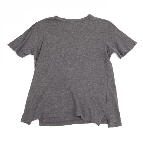 カドリールラングルqua drille rangle 水墨画手刷りプリントTシャツ チャコール1 K-103236_009