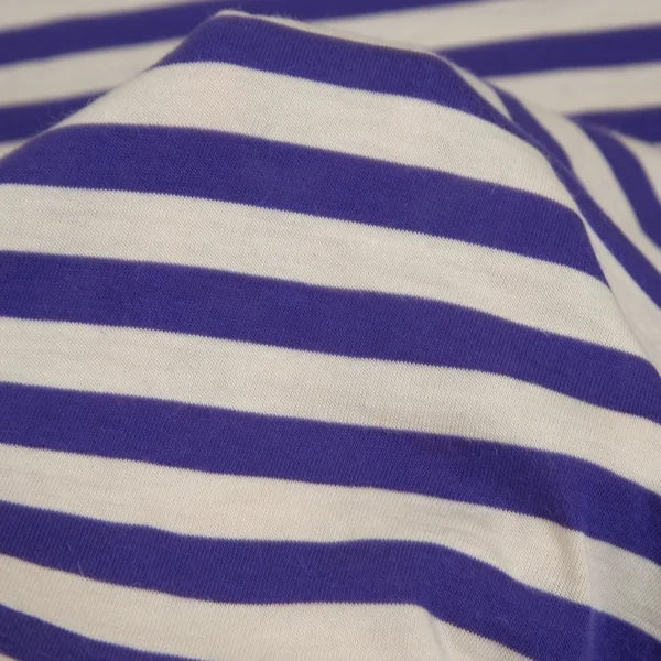 ワイズフォーリビングY's for living アクリルアンゴラボーダー七分袖カットソー 青白M位 K-103237_013