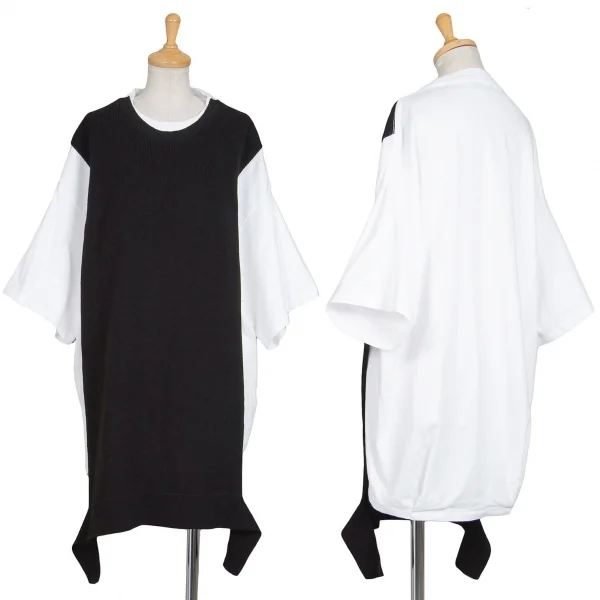 リスマット バイ ワイズRISMAT by Y's フロントニットレイヤードデザインビッグシルエットTシャツ
