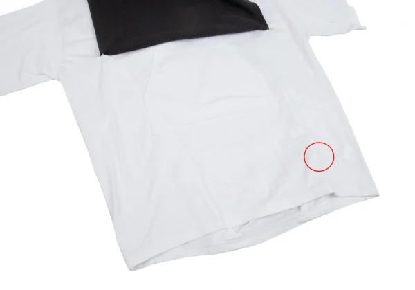 リスマット バイ ワイズRISMAT by Y's フロントニットレイヤードデザインビッグシルエットTシャツ 白黒2 K-103244_008