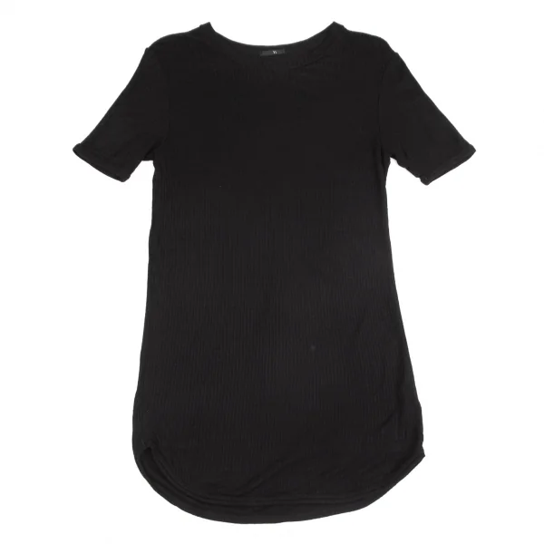 ワイズY's リブラウンドカットTシャツ 黒M位 K-103249_001