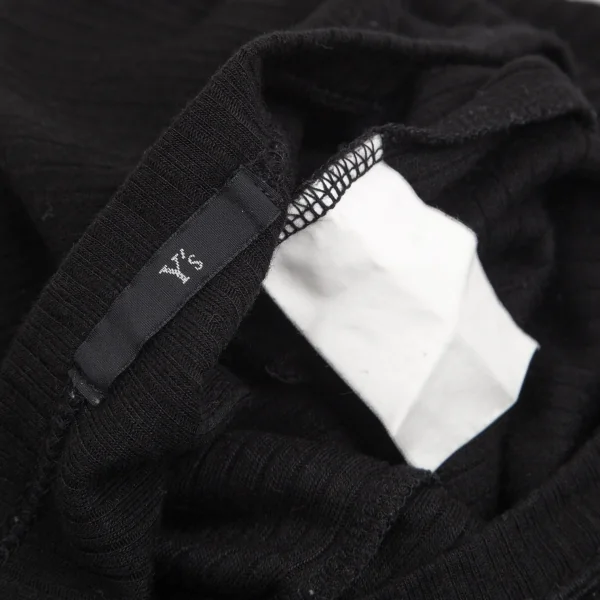 ワイズY's リブラウンドカットTシャツ 黒M位 K-103249_011